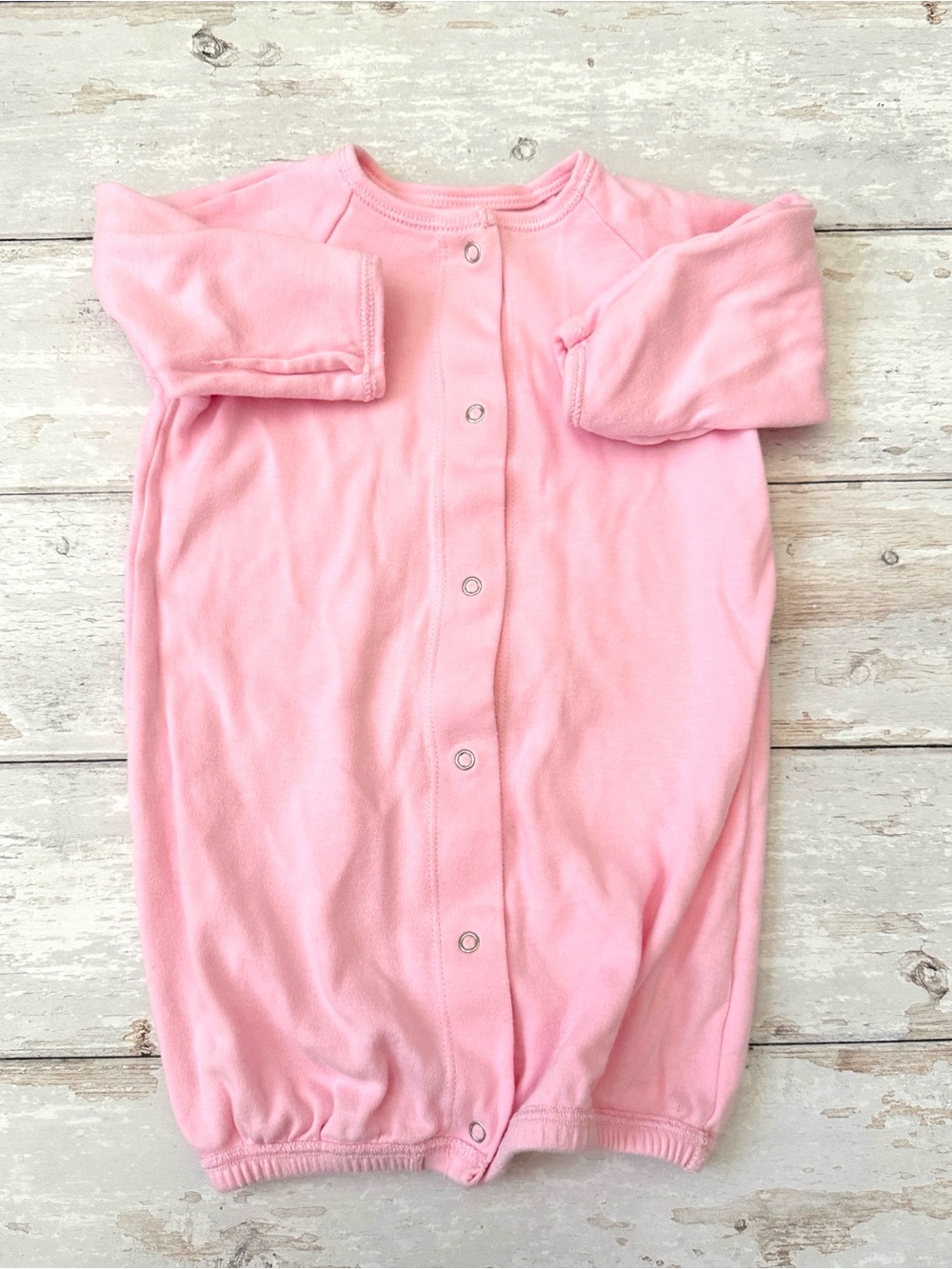 Absorba Baby OS Pink Newborn 0-3m Sleep Sack Gown 100% Cotton NB